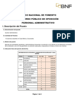 B - Matriz y Perfil de Personal Administrativo - BNF