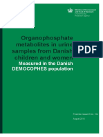 Organophosphate Metabolites in Urine Samples From Danish Children and Women