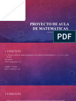 Proyecto de Aula de Matemáticas