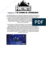 Fornite y Su Cambio de Jugabilidad. Damian - Torres - Barrionuevo