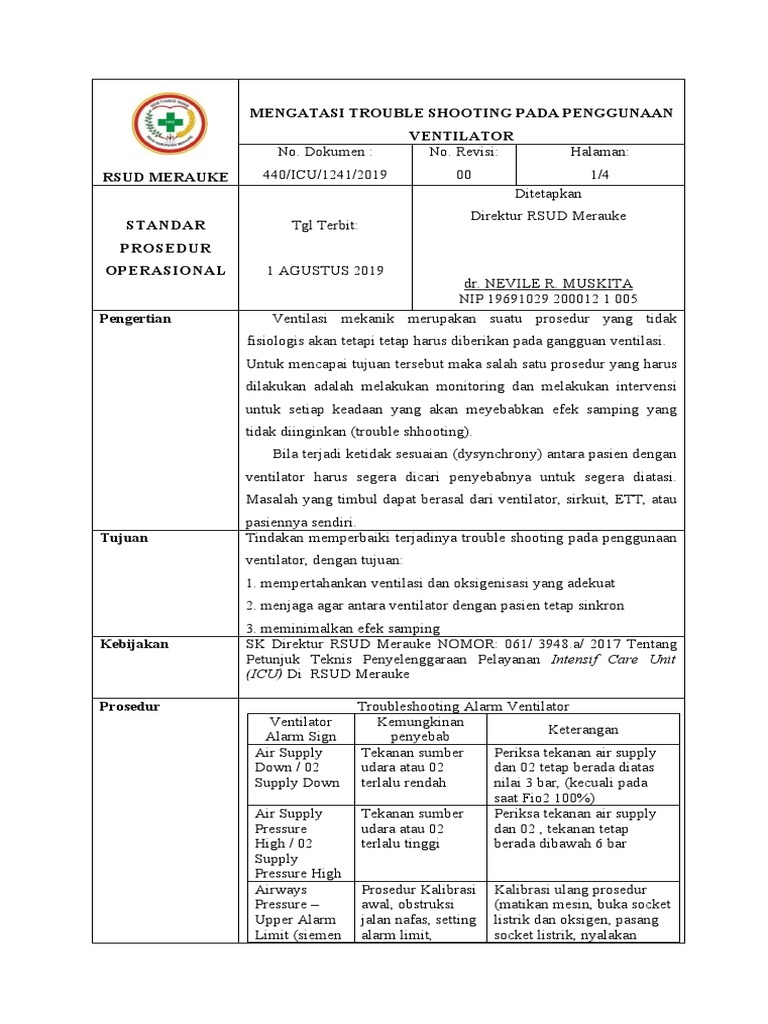Mengatasi Trouble Shooting Ventilator PDF