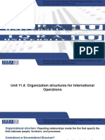 Organizational Structures for International Operations