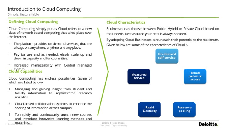 Deloitte Cloud - Task 1 - Understanding Cloud Computing - Template ...