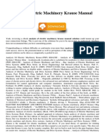 Analysis of Electric Machinery Krause Manual Solution PDF