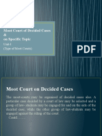 Moot Court of Decided Cases