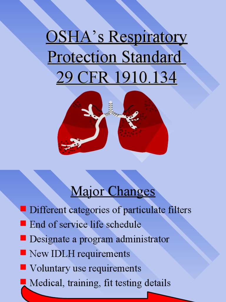 OSHA Respiratory Protection Standard Overview | PDF | Safety | Prevention