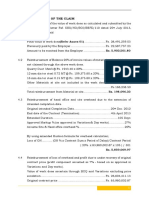 4.0 Calculation of The Claim