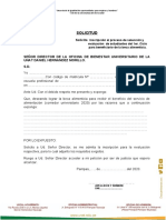 Solicitud para Postular Al Comedor Universitario PDF