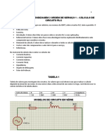 Circuitos RLC Cálculos Relatório