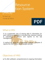 Human Resource Information System (HRIS) : DR Amit K Lal Founder at Skillics