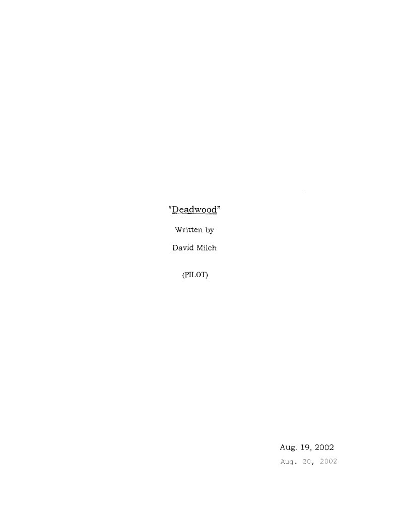 Deadwood 101 | PDF