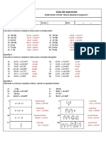 Exercício Numeros Complexos PDF