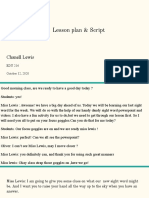 Lesson Plan & Script: Chanell Lewis
