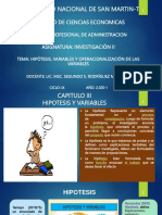 8 Hipótesis, Variables y Operacionalización de Las Variables PDF