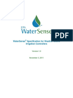 Watersense Irrigation Controllers Specification For Weather-Based