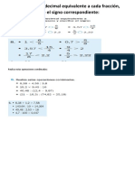 Obtén El Número Decimal Equivalente A Cada Fracción