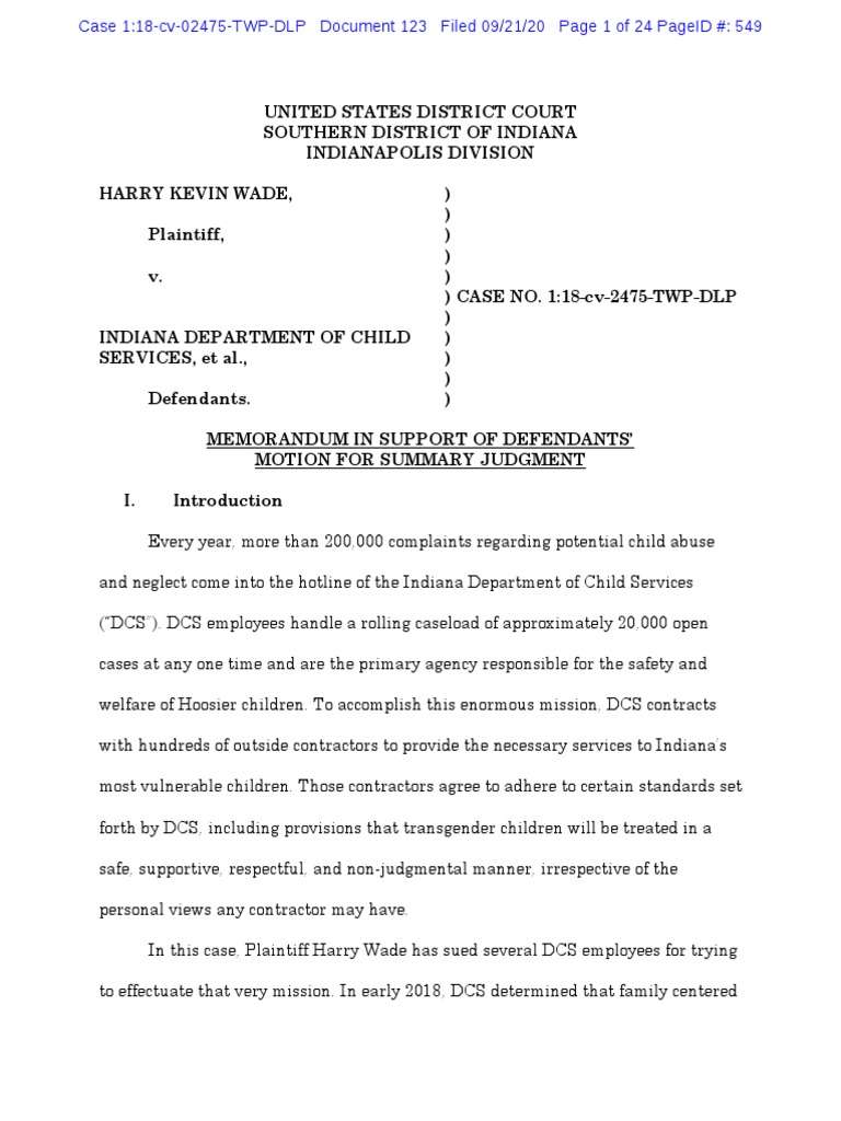 Defendants #39 Motion For Summary Judgment PDF Judiciaries