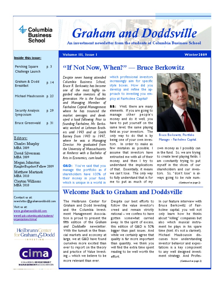 Bruce Berkowitz PDF Investing Bonds (Finance)