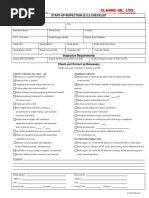 Start-Up Inspection (S.U.I) Checklist: For Electronic Engines Only