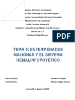 SEM. 18 TEMA 5 ENFERMEDADES MALIGNA Y DEL SIST. HEMALINFOPOYÉTICO PEDIATRIA III