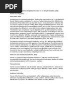 The Adult DCD/Dyspraxia Checklist (ADC) Instructions For Use (Kirby & Rosenblum, 2008) Revision of Scoring (2011) About DCD in Adults