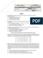 Evaluación trimestral de Ciencias Sociales del Colegio Parroquial San José de Fontibón
