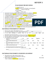 Advanced 2 Review 3: Complete The Sentences or Choose The Best Option