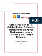 Caracterización CALIDAD Fisica-Quimica-Bioogica Aguas Residuales y Cuerpo Receptor PDF