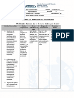 Formato de Informe al 31 de julio 8avo B