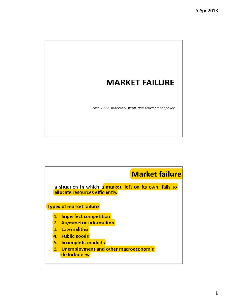 12 - Econ 190.2 - Market Failure PDF | PDF | Monopoly | Externality