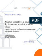 Analisis Complejo La Ecuacion Delta Barra y Funciones Armonicas en El Plano