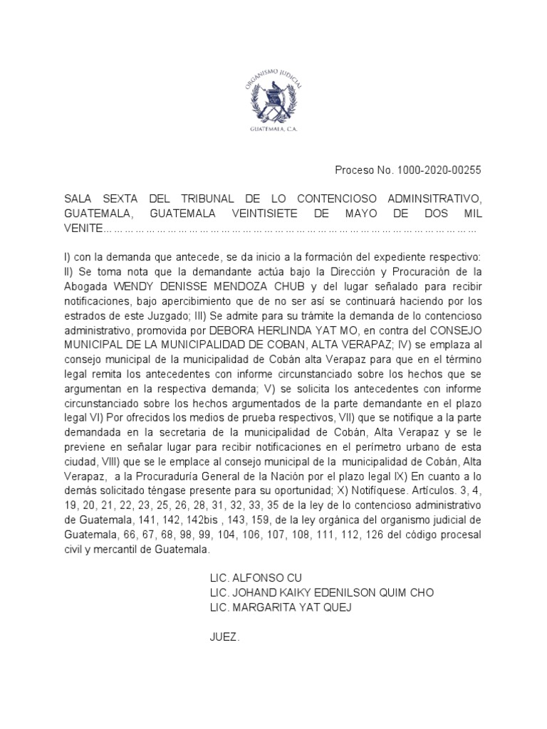 Sentencia Ejemplo | PDF