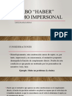 Verbo Haber Como Impersonal