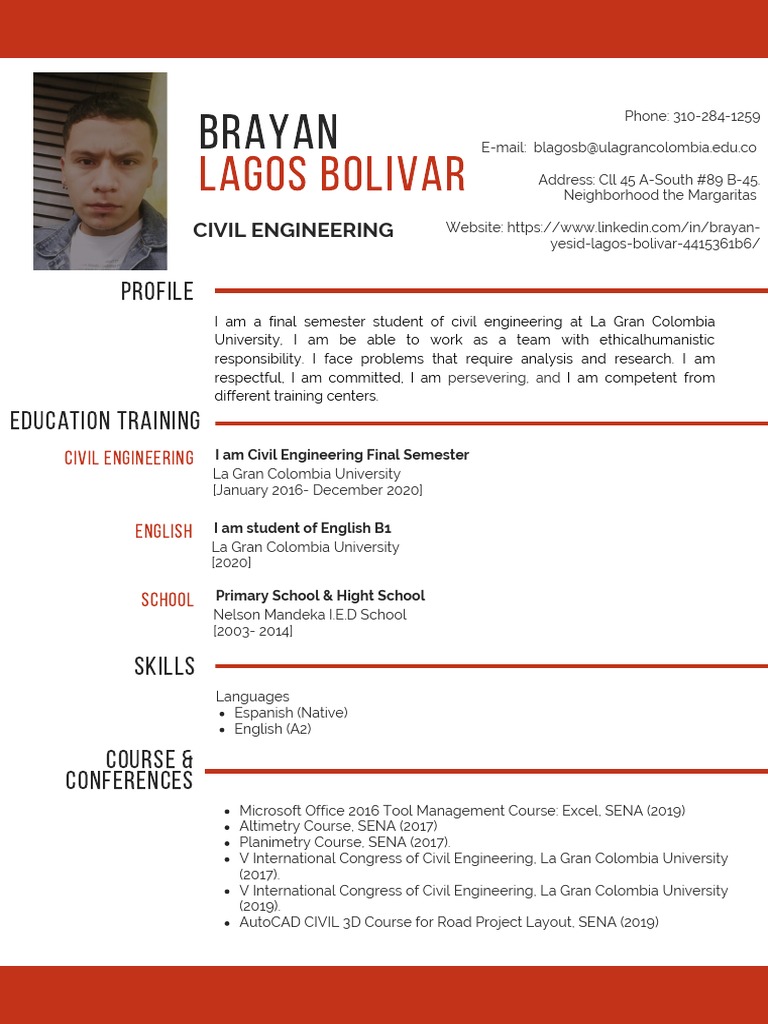 Civil Engineering Student Profile | PDF