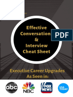 Effective Conversations & Interview Cheat Sheet: Executive Career Upgrades As Seen in