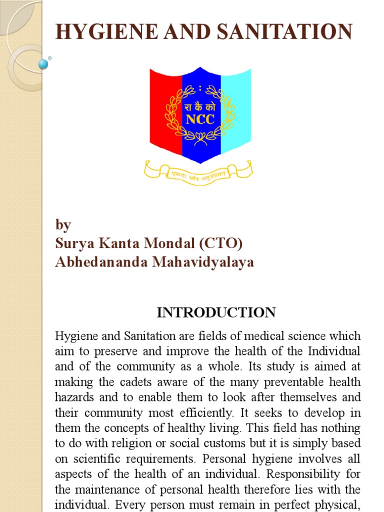Hygiene and Sanitation Practices Guide | PDF | Hygiene | Sewage Treatment