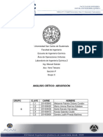 Análisis Crítico: Absorción: Grupo Clave Carné Nombre