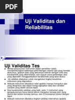 Tabel Uji Validitas dan Reliabilitas | PDF