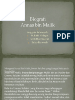 Biografi Annas Bin Malik (Pendek)