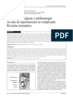 Enfermería, Analgesia y Antibioterapia en Caso de Espermatocele No Complicado. Revisión Sistemática