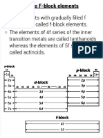 Introduction To F-Block Elements