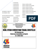 Hon. Ryan Christian Tagal Bustillo: Barangay