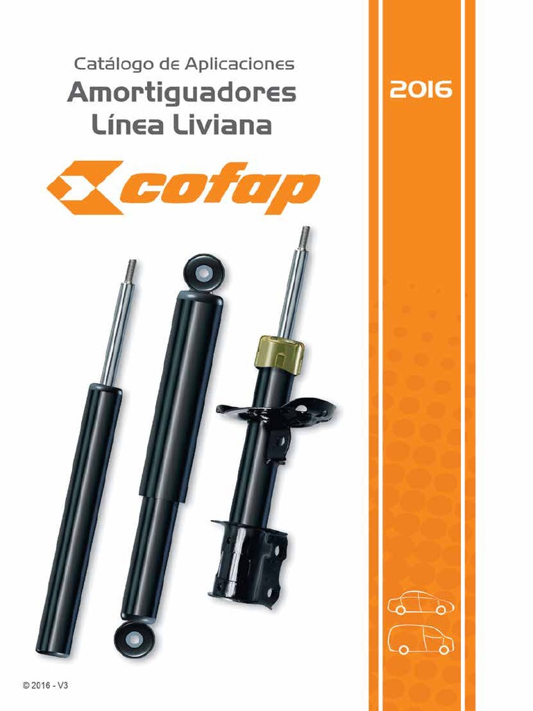 COFAP Amortiguadores Linea Liviana Catalogo 2016 v3 | PDF | Eje | Direccion