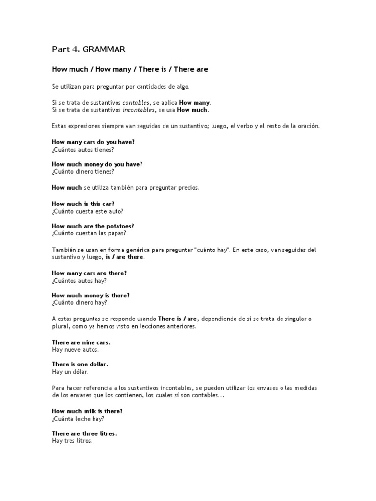 Using Much and Many in Questions | PDF | Grammatical Number | Plural