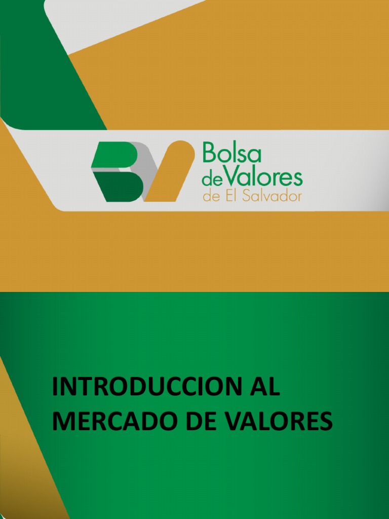 Introducción al Mercado de Valores | PDF | Compartir (Finanzas) | Bolsa