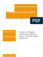 Concepts of Entrepreneurship