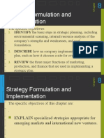 Strategy Formulation and Implementation