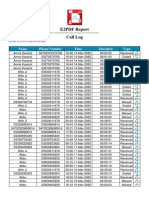 E2PDF Report Call Log: Name Phone Number Time Duration Type