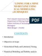 Design of Lining For A Mine Shaft and Decline Using Numerical Modelling Techniques