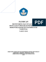 Panduan Monev Penelitian Tahun 2013 Revisi